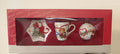 Hutschenreuther Mini Set Addobbi Natalizi Piatto a Stella,Bicchiere con Manico e Sfera in Porcellana
