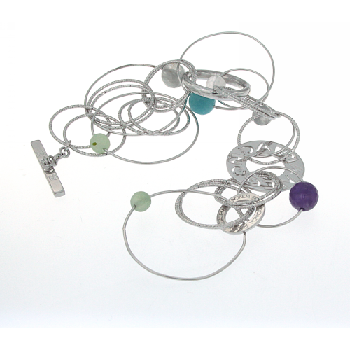 Bracciale Pianegonda collezione Cosmos in argento 925 quarzi  BAFR0086