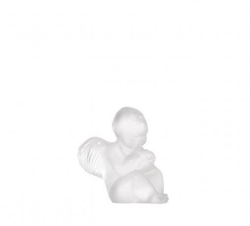 Figura Angelo cristallo satinato Lalique Cherubino con flauto 1212000