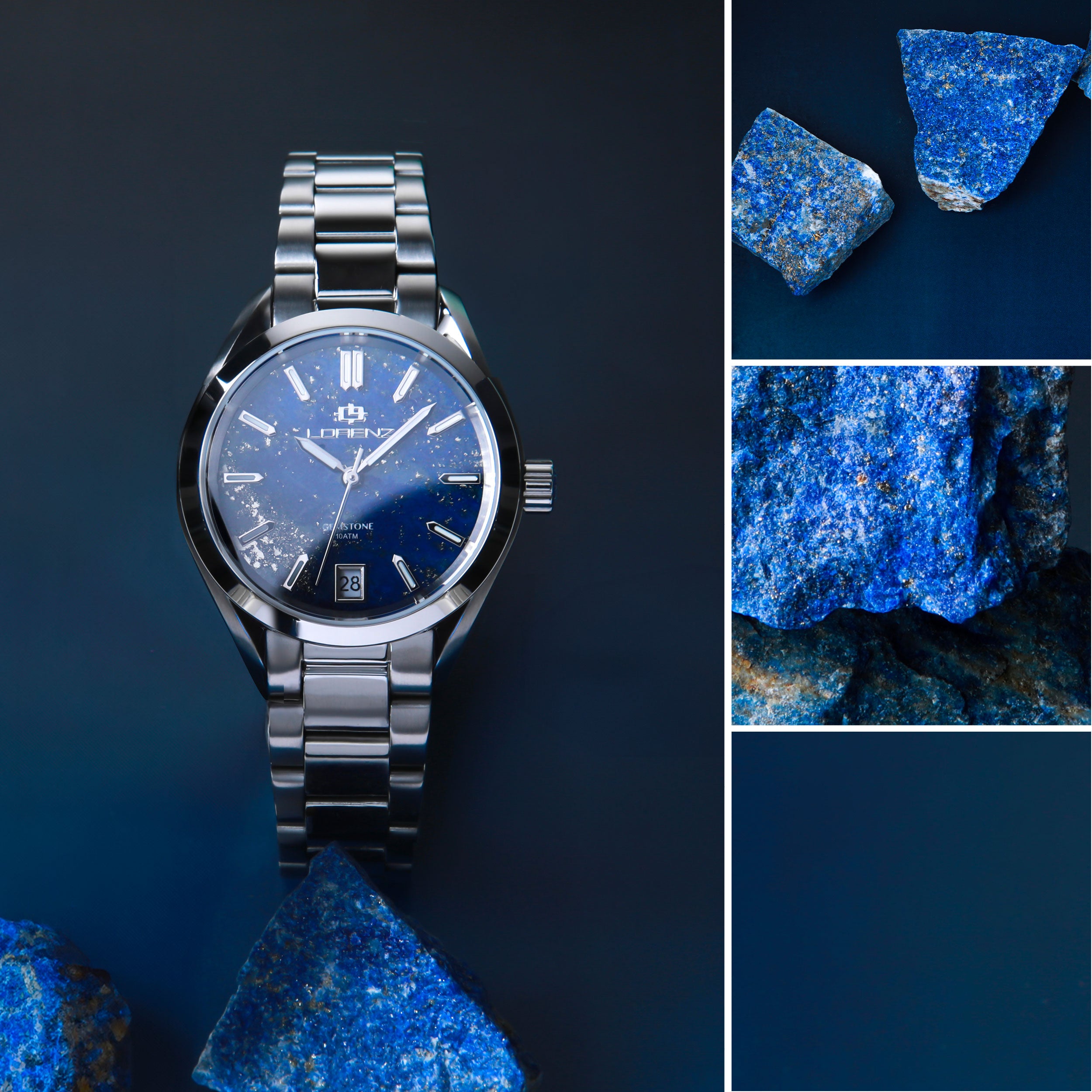 Orologio Lorenz Ginevra Gemstone Lapislazuli 030265LA