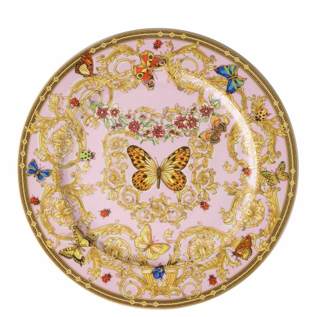 Piatto Porcellana Versace Rosenthal decoro Le Jardin de Versace rifinitura oro 19300-409609-10230