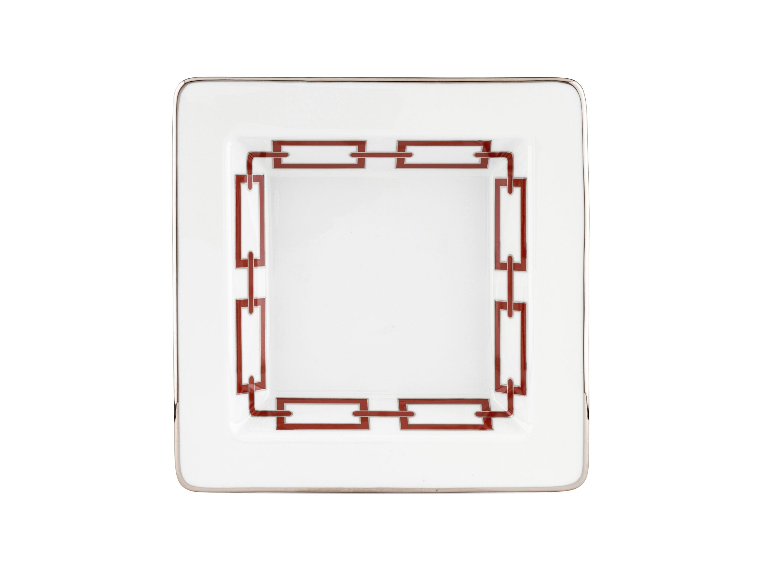 Ginori Svuotatasche Quadrato cm18 Catene Scarlatto