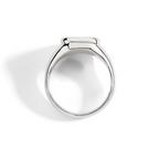 DODO SIGNET RING IN SILVER &amp; WHITE DIAMOND DAC5001-SIGNE-DB0AG