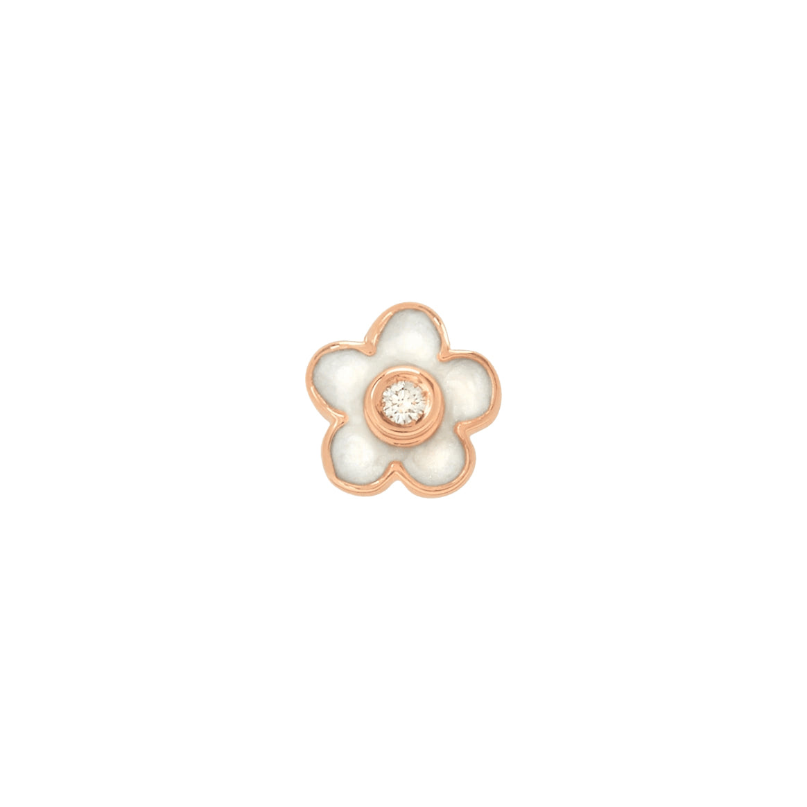 Mono orecchino stud fiore Dodo DHC3003-FLOWS-EBB9R