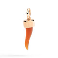 Charm Dodo Cornetto in Oro Rosa 9K Corniola DMC5014-HORNX-CY09R