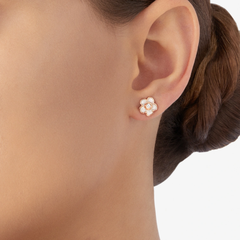 Mono orecchino stud fiore Dodo DHC3003-FLOWS-EBB9R