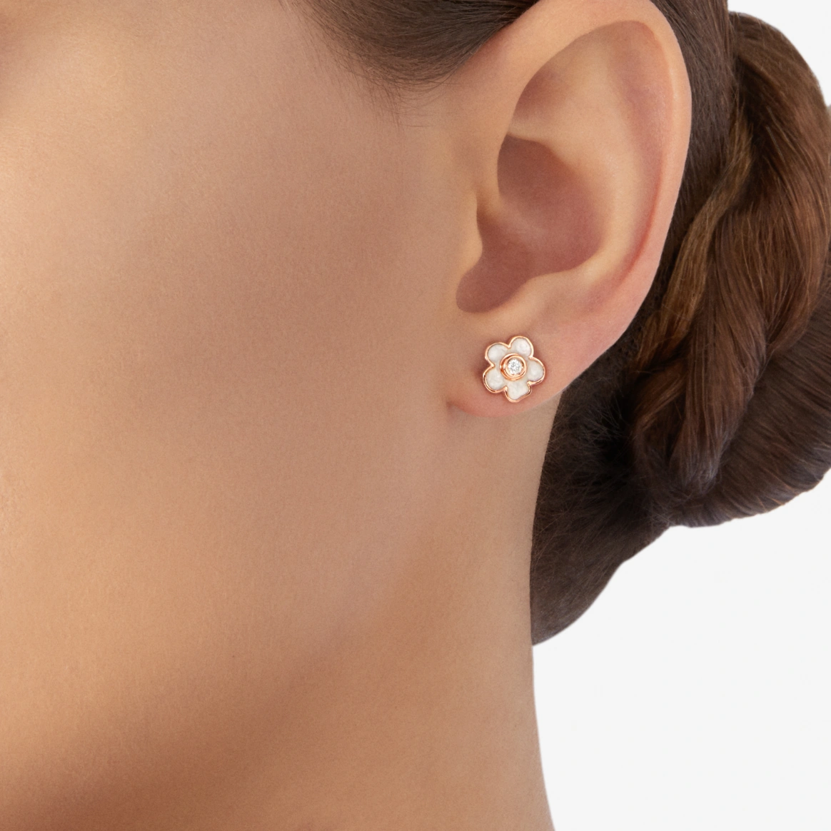Mono orecchino stud fiore Dodo DHC3003-FLOWS-EBB9R