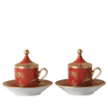 Set da caffè per Due Ginori Oriente Italiano Rubrum