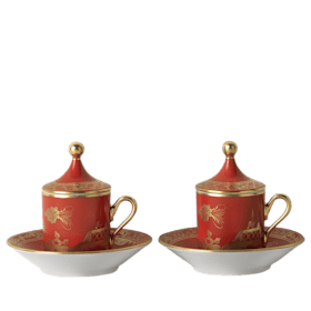 Set da caffè per Due Ginori Oriente Italiano Rubrum