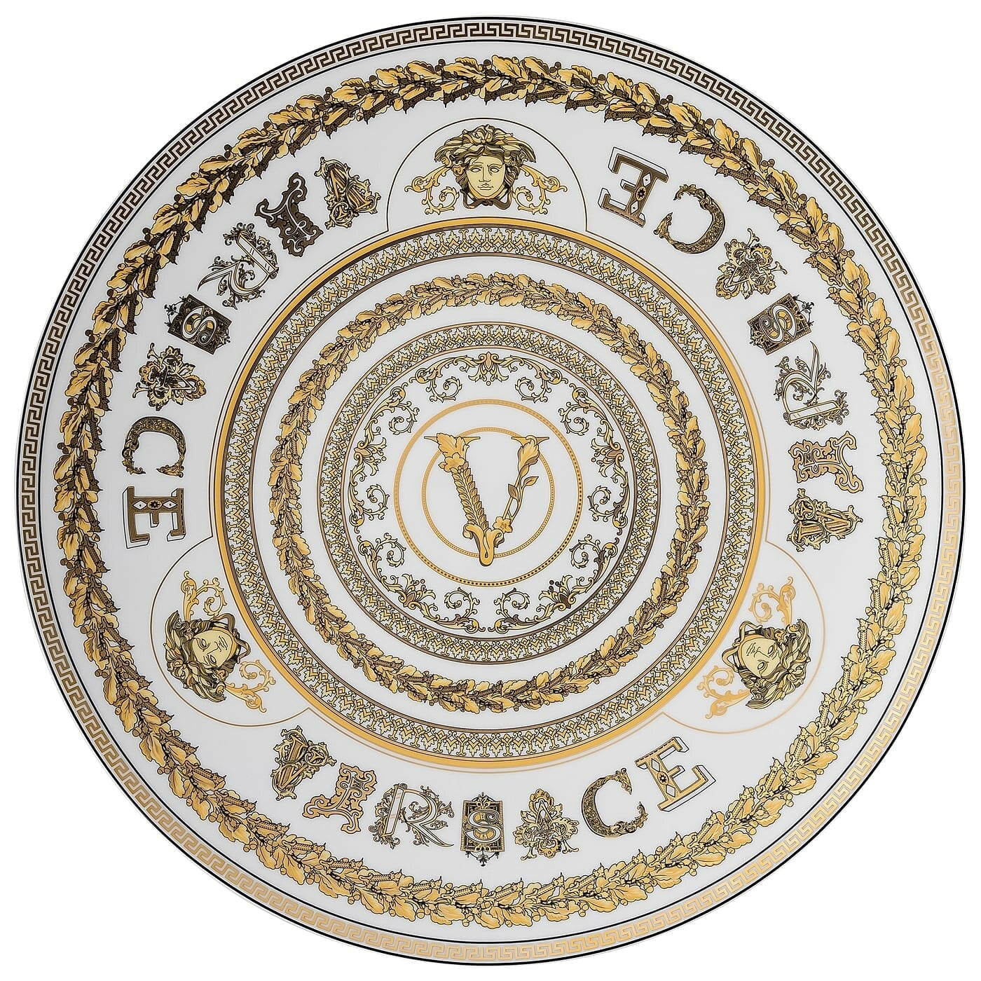 Piatto Segnaposto Versace Virtus Gala White