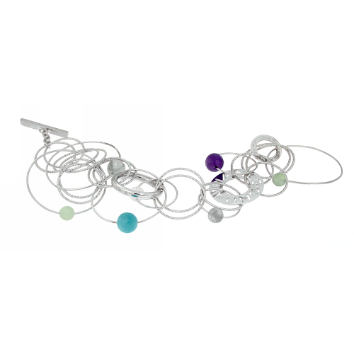 Bracciale Pianegonda collezione Cosmos in argento 925 quarzi  BAFR0086