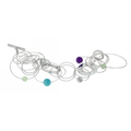 Bracciale Pianegonda collezione Cosmos in argento 925 quarzi  BAFR0086