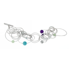 Bracciale Pianegonda collezione Cosmos in argento 925 quarzi  BAFR0086