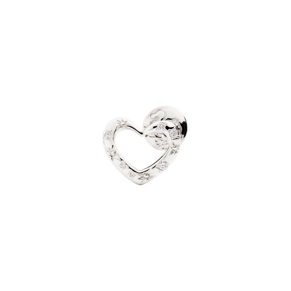 Orecchino Dodo Silhouette Cuore DHB9003_SHEAR_DB09B