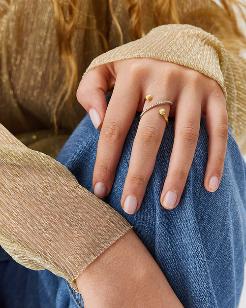 NANIS "DANCING ELITE" INTERLACED RING AS8-583