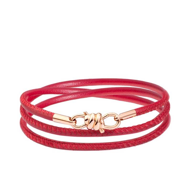 Bracciale Dodo Nodo Rosso e Oro rosa DBB9008-KNOTO-LEB9R