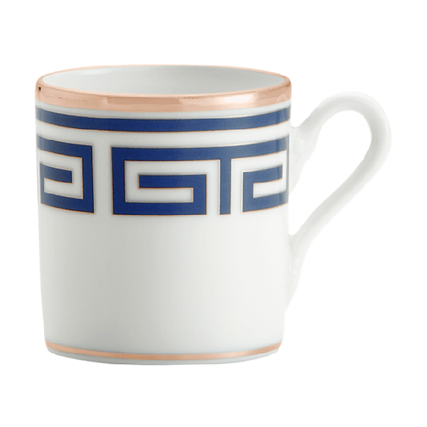 Set x2 Tazze da Caffè con Piattino Labirinto Zaffiro Ginori