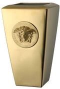 Vaso Porcellana Versace Rosenthal decoro Medusa gold 14299-403609-26024