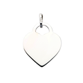 Ciondolo Cuore oro bianco da incidere