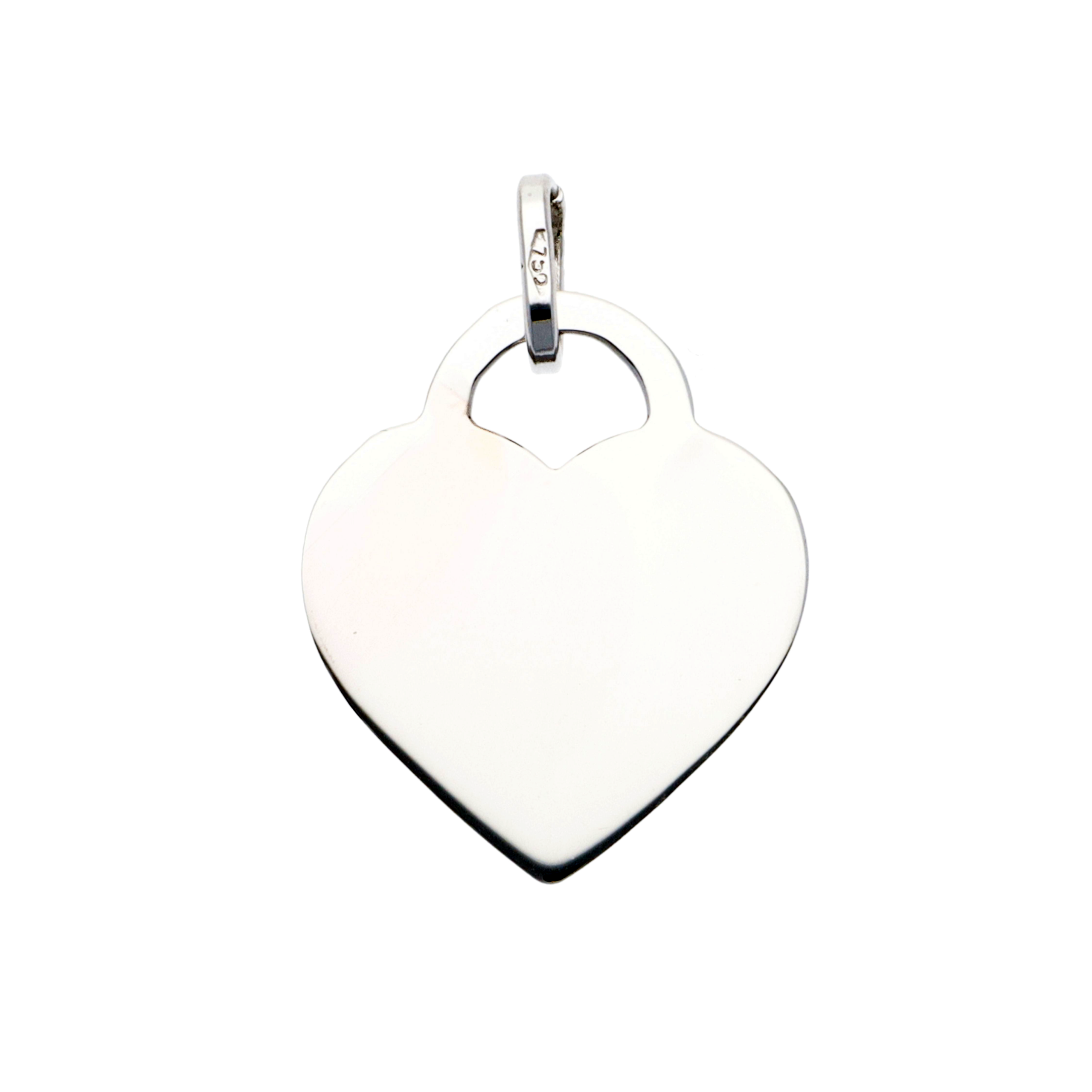 Ciondolo Cuore oro bianco da incidere
