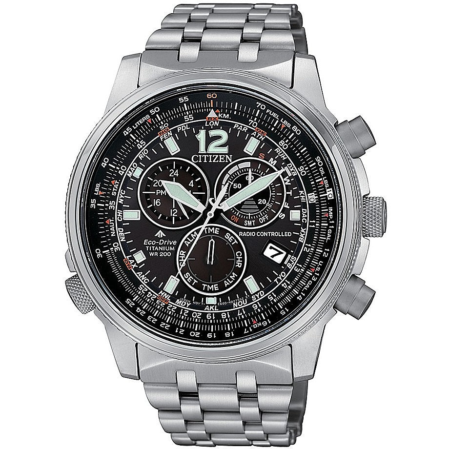 Orologio Citizen Pilot Super Titanio Radio Controllato CB5850-80E