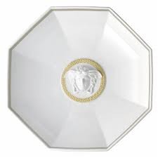 Coppa Porcellana Versace Rosenthal decoro Gorgona rifinitura oro 14095-102845-25202