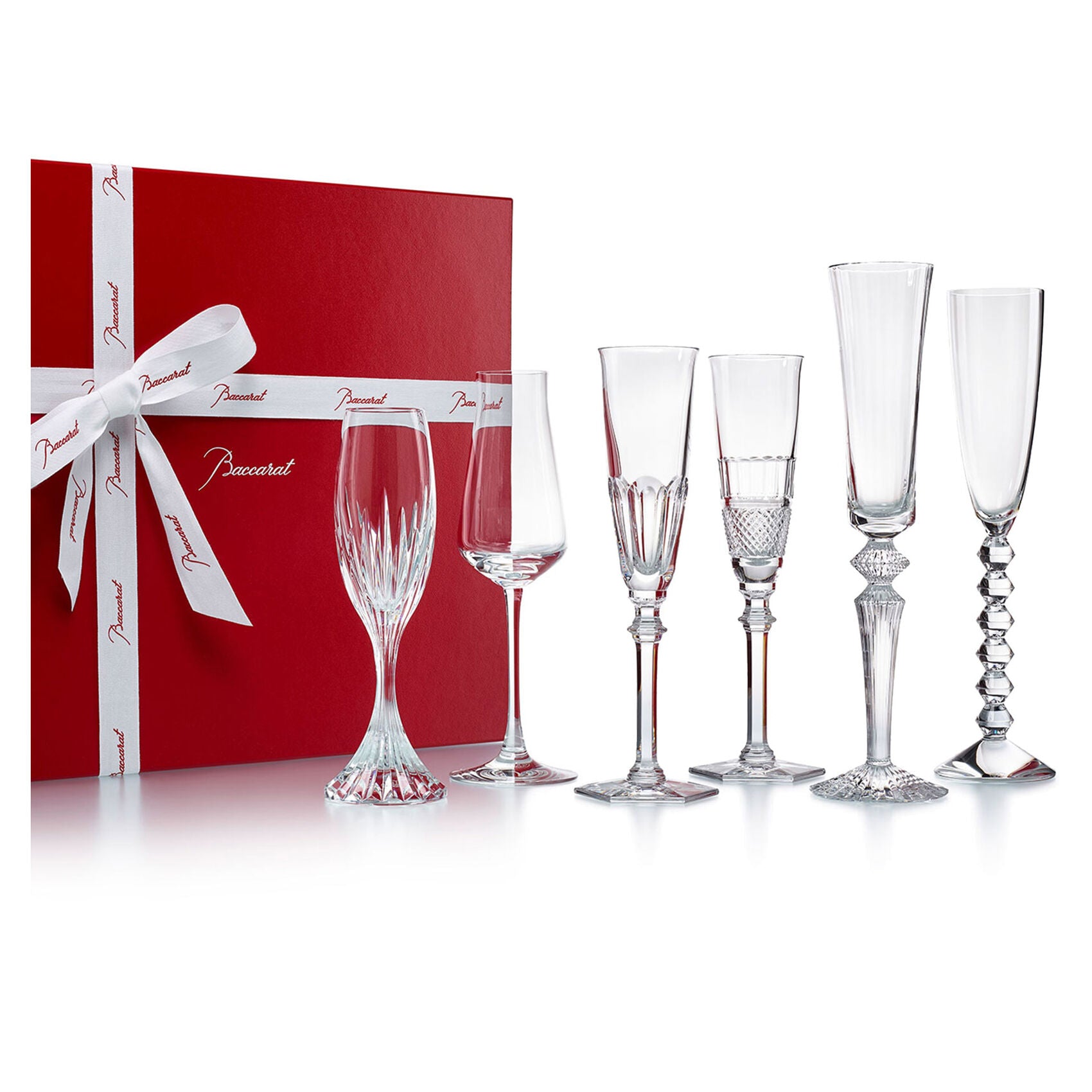 Set di 6 Flute Baccarat Bubble Box