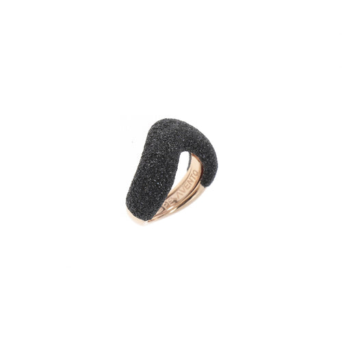 Anello Pesavento Polvere di Sogni Argento 925 Rosato Polvere Minerale Nero WPLVA1190/M