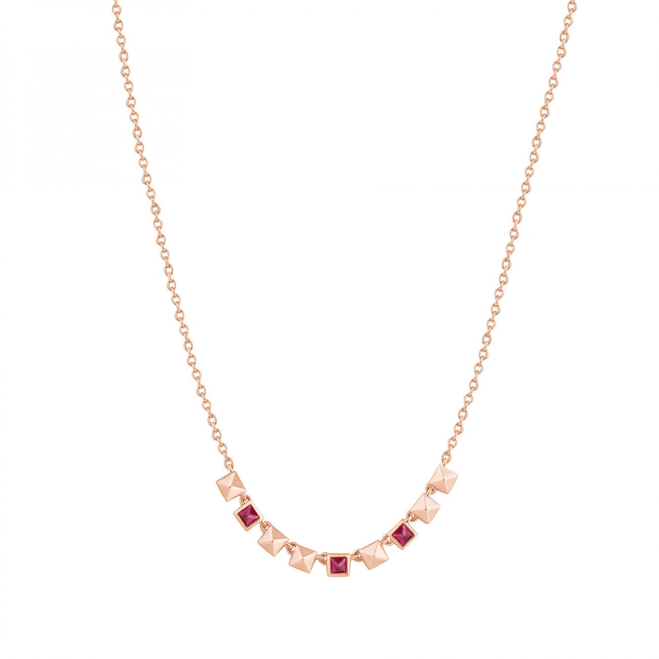 Collana Rosato "Cubica" RZCU69